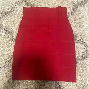 Bcbg red bandage skirt